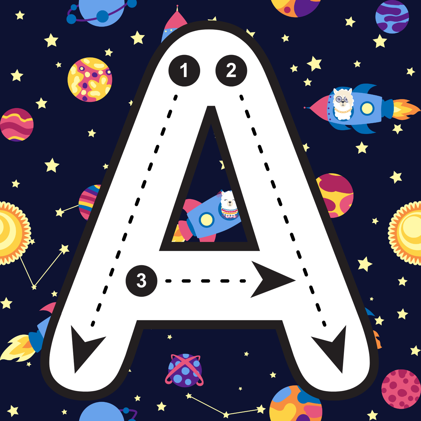 Alphabet Learning Magnets - Write, Wipe & Learn